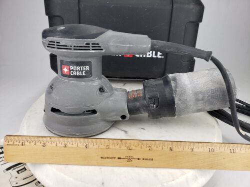 Porter Cable Random Orbit Sander 5-inch Disc 343 Case 8 Hole Sanding Tool Filter - Picture 3 of 17