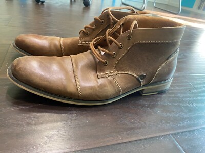 Steve Madden Jotting Men’s 10 Dark Tan Leather Cap Toe Chukka Boots NIB Amazon.com | Steve Madden Men main image 2