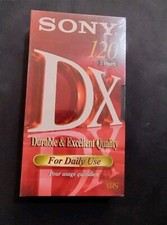 Videocassetta VHS Sony 120 DX vergine sigillata