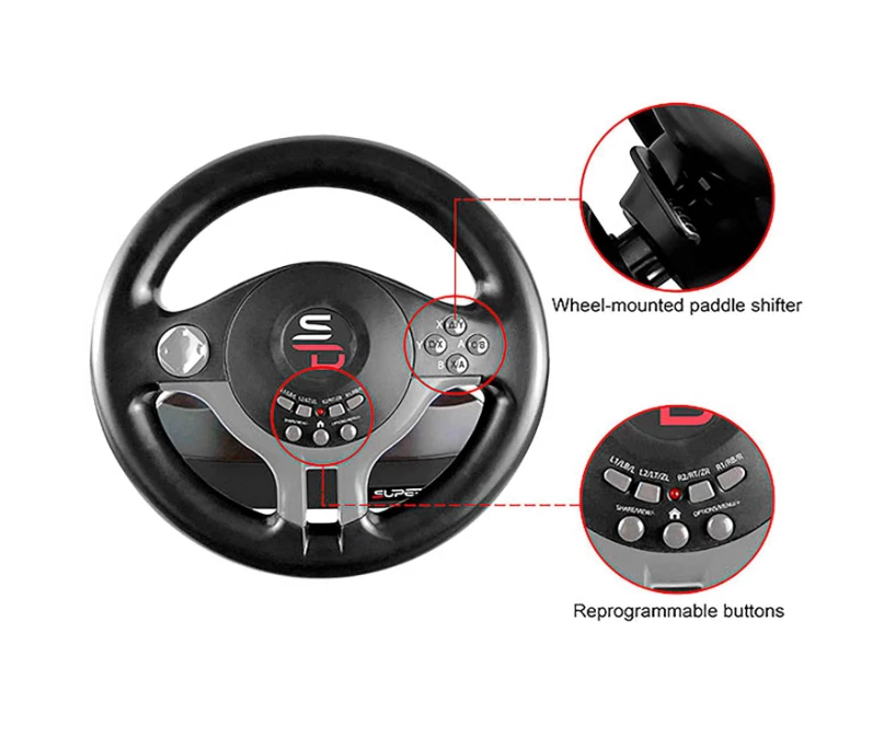 Superdrive - SV250 Racing steering wheel with pedals and gearshift paddles - Image 3 of 4