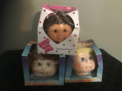 Lot of 2 And 1 Sweet Love KidsThe Original Doll Baby Heads 1984 Plus 1 Baby Skin