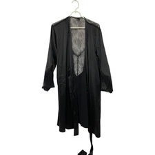 Victorias Secret Chantilly Lace Back Kimono Robe Womens Size M/L Black Belted