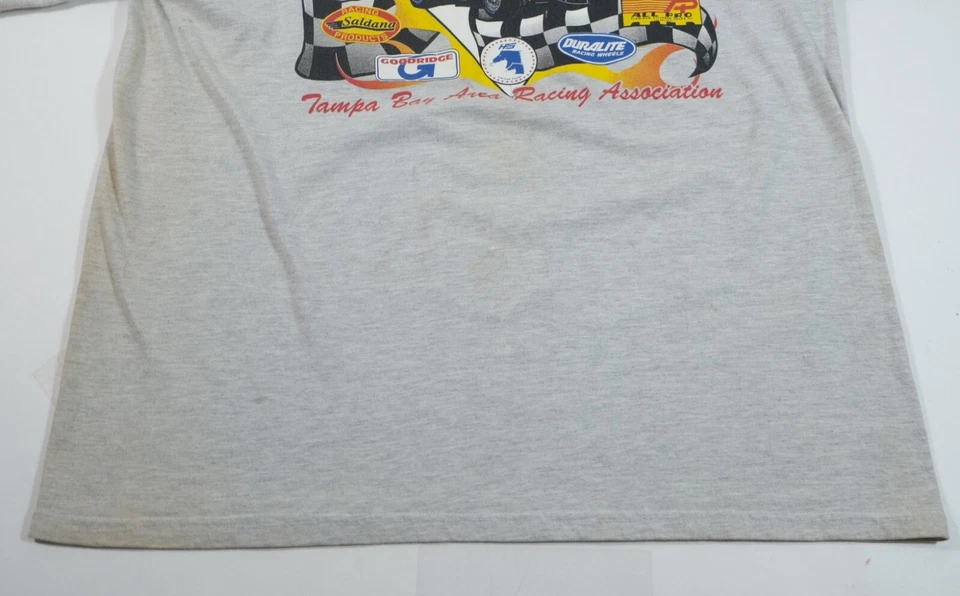 Camiseta gráfica vintage Grunge Tabara Tampa Racing Association Jim Childers XL Foto 3 de 4