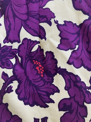 NWT Ladakh Purple White Sz 12 Dress Floral Denim Feel Fabric Fitted Lined RR $99 - Picture 4 of 14
