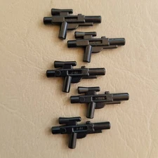 Lego Star Wars Lot of 5 Short Blaster Gun Weapon Used Black 58247