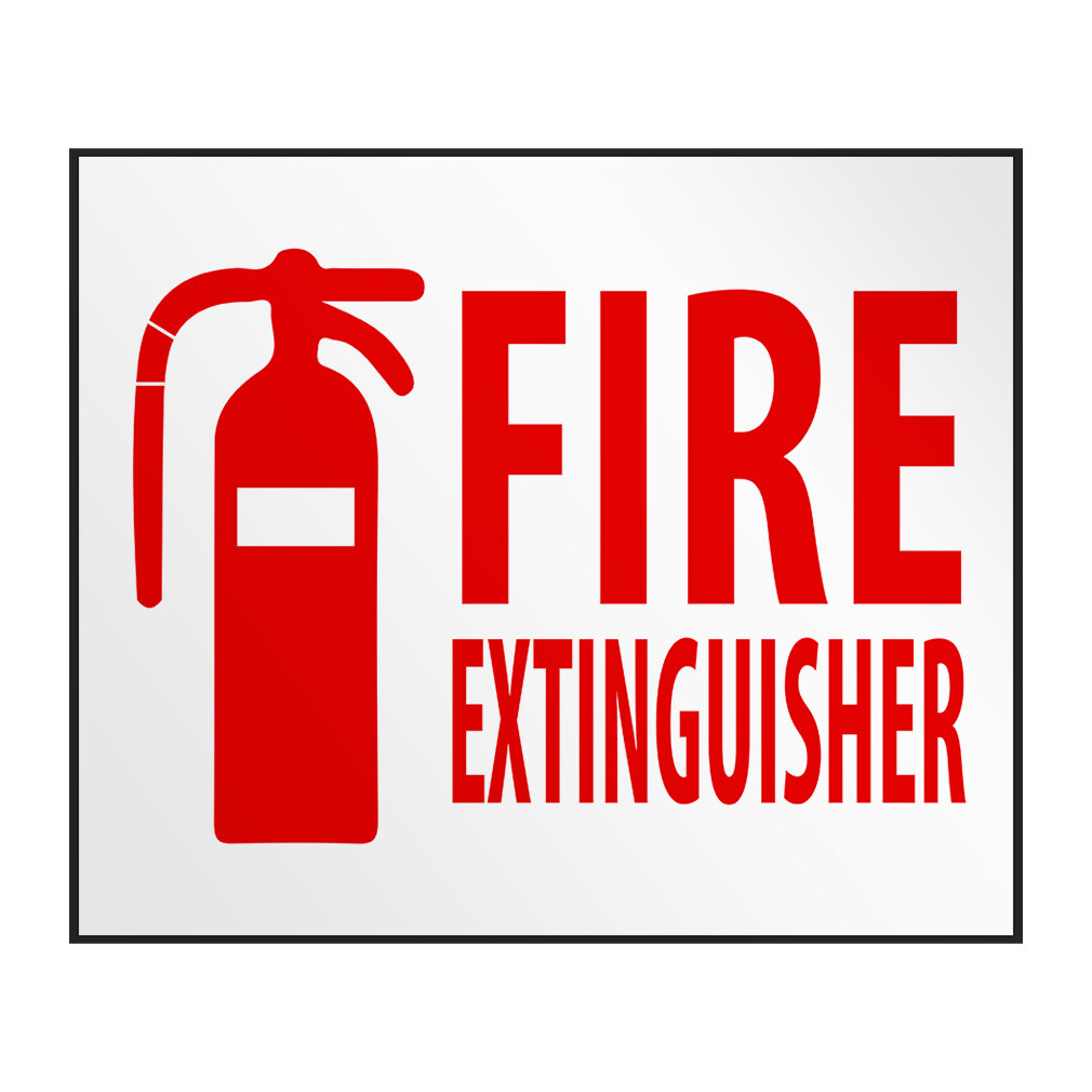Industrial Decals Horizontal Vinyl Stickers Fire Extinguisher Sign A Industrial
