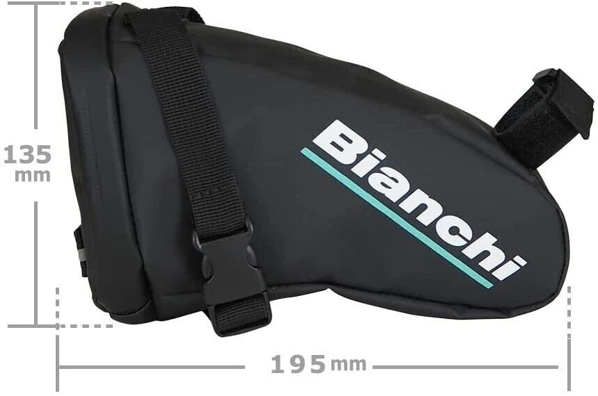 Bolsa de sillín Bianchi bolsa de bicicleta central accesorio negro W95 x H120 x D200 mm 140 g Foto 3 de 4