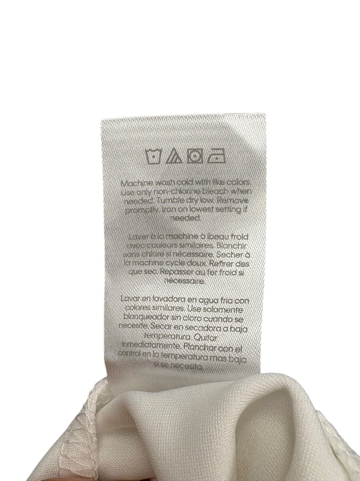 Vestido de fiesta Calvin Klein 16 dobladillo de malla batido crema talla 16 Foto 4 de 4