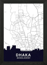 Dhaka Bangladesh Framed Wall Art Poster Canvas Print Picture