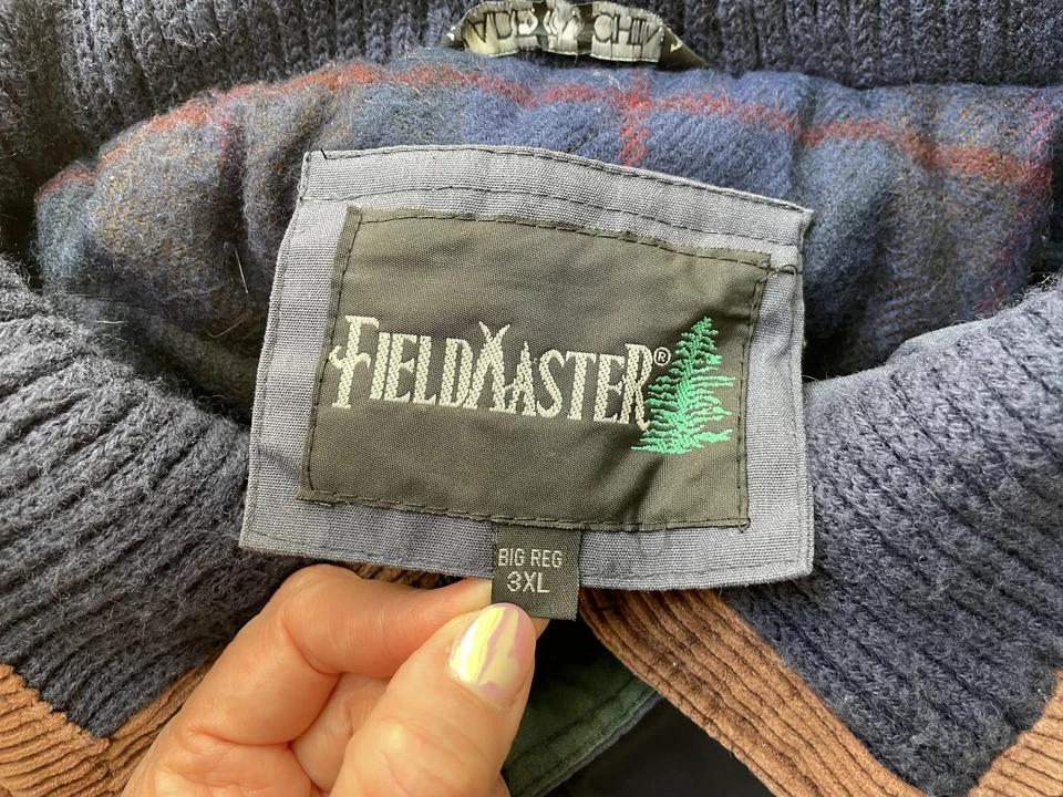 Fieldmaster Jacket Mens 3XL Blue Hooded Parka Quilted Lined Outdoors Pockets - Image 3 of 4