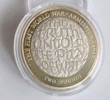 2018 Royal Mint WW1 Armistice Base Metal PROOF £2 Two Pound Coin.