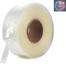 2:1 Ratio - 80Ft Roll - 2" 50mm Clear Heat Shrink Tubing - Transparent Polyol...