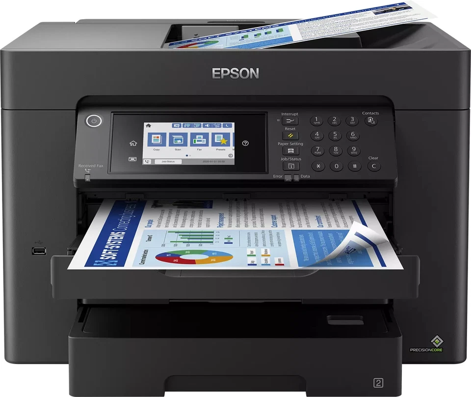 WorkForce WF-7840DTWF WLAN Drucker MIT TINTEN!