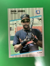 1989 Fleer Glossy Dion James Atlanta Braves #594