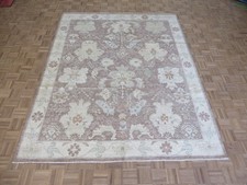 7'9 x 9'9 Hand Knotted Brown Peshawar Oriental Rug G16574