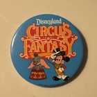 Vintage 80’s DISNEYLAND CIRCUS FANTASY 3” Button Mickey Mouse Dumbo — photo 1