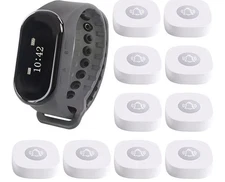 LOUKIENE Wireless Calling System, 1 Wrist Watch Receiver 10 Call Buttons