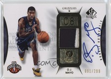 2008-09 SP Authentic Rookie Authentics 91/299 OJ Mayo #127 Patch Auto 0ks