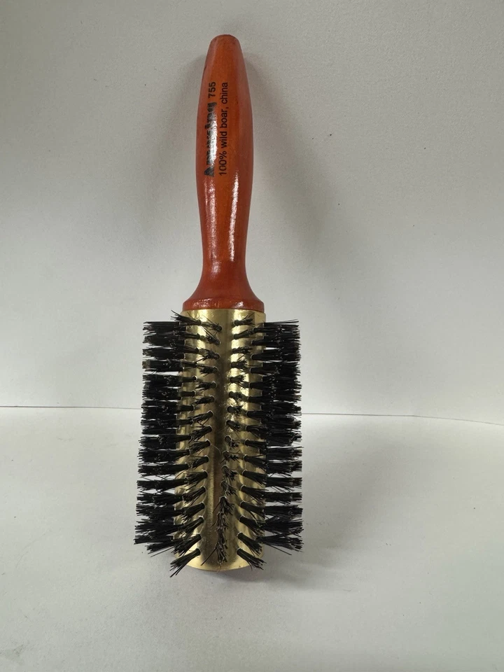 Cepillo de pelo redondo grande de barril de cerámica secado térmico sólido, 14 filas 3" Foto 4 de 4