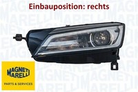 Magneti Marelli 711307024566 Hauptscheinwerfer Rechts Scheinwerfer FüR Audi