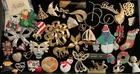 Vintage NOW Lot Of 40 BROOCH Sarah Cov TRIFARI Gold Tone STATEMENT Christmas
