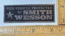 Vintage This Vehicle Protected By Smith Wesson Decal Sticker Gun 2nd Amendment