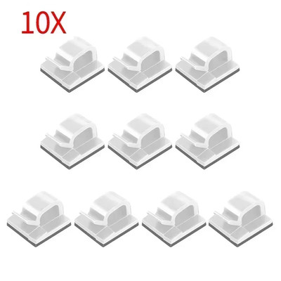 Self Adhesive Cable Clips Cord Management Wire Holder Organizer Clamp Desk Tidy 