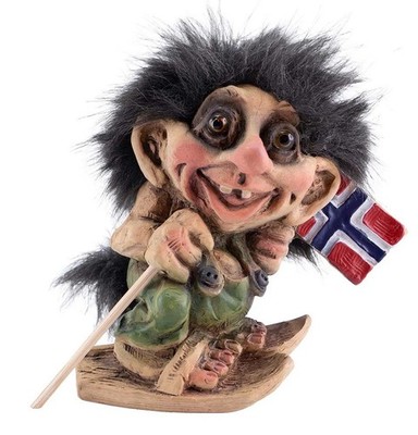 Ny Form Troll nr. 233, mit Schneeschuhen, von 2026, Norwegen NyForm Troll Figur