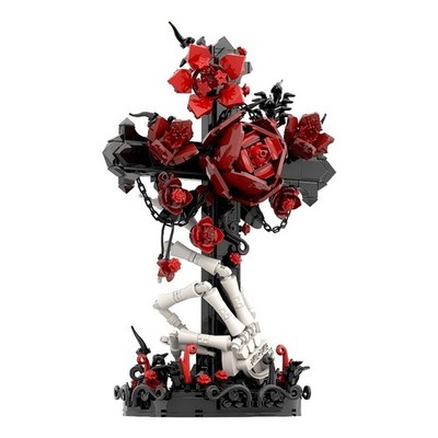 Creative MOC Gothic Cross Building Blocks DIY Assembly Toys Birthday Gifts