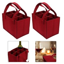 Solution efficace de stockage de bi��re porte-bouteille feutre rouge 2 pi��ces s