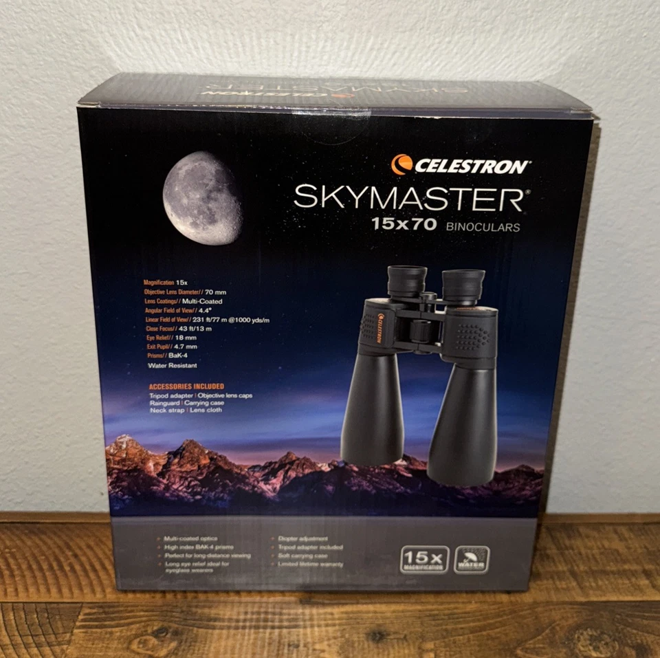 Celestron SkyMaster 15x70mm Astronomy Binoculars - Black - BRAND NEW - Image 2 of 3
