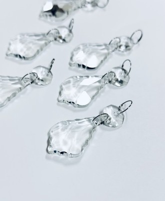 3er Pack Kristall Barock Kronleuchter Glas 38 mm Lichtteile, Hochzeitsdeko