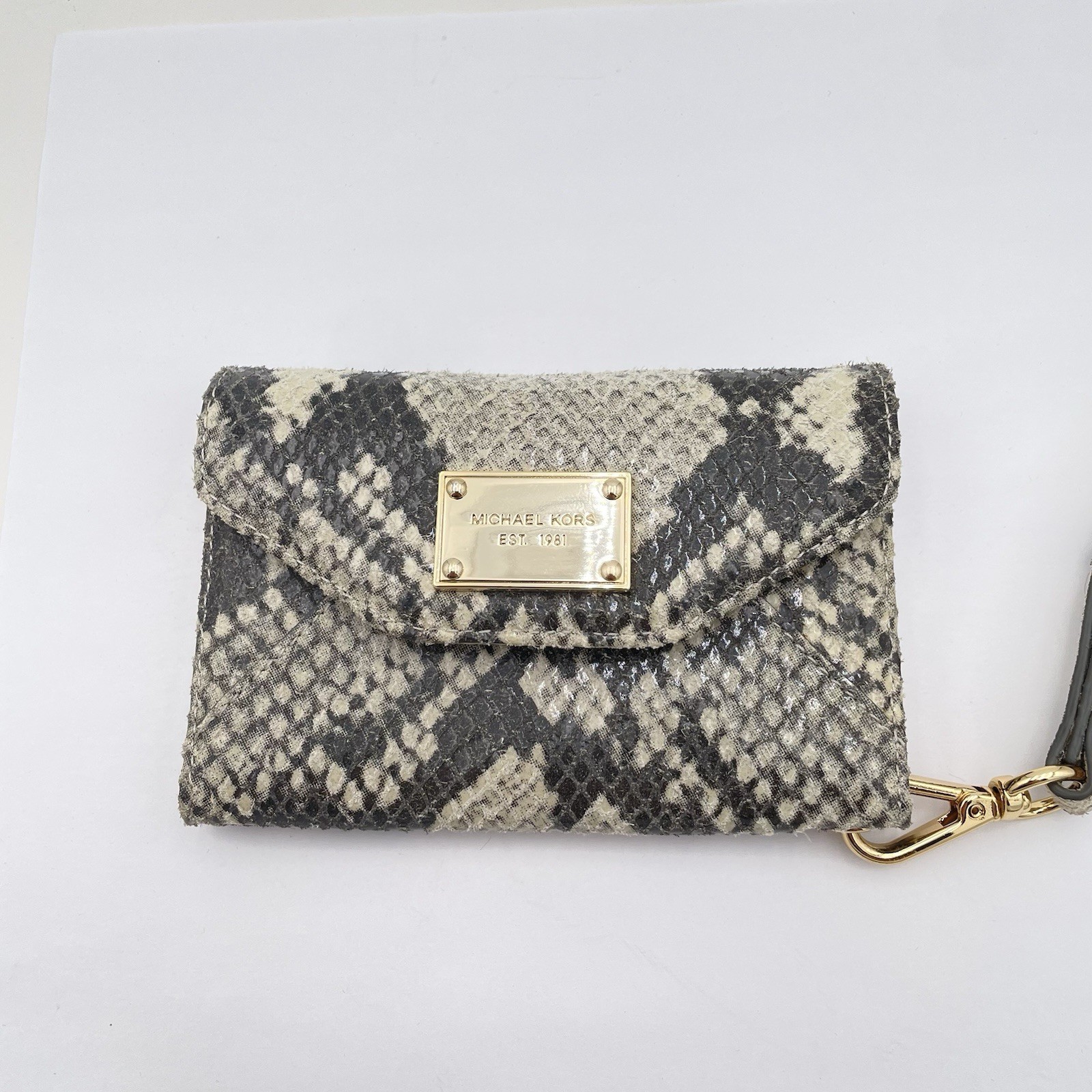 Michael Kors iPhone 4S Black Python Embossed Leat… - image 1