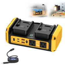 350W Power Inverter Compatible with Dewalt 20V Battery, DC 20V to AC 120V