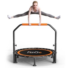 Foldable Mini Trampoline 48 inch 450lb Portable Adjustable Foam Handle 40/48