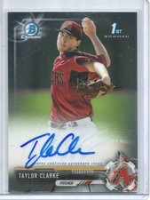 Taylor Clarke 2017 Bowman Chrome Autograph Rookie