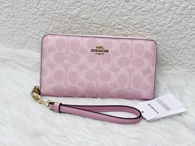 NWT Coach Long Zip Around Wallet In Signature Canvas CW778