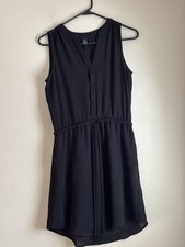 Gap Sleeveless Black Drawstring Waist Dress With Pockets Sz Small