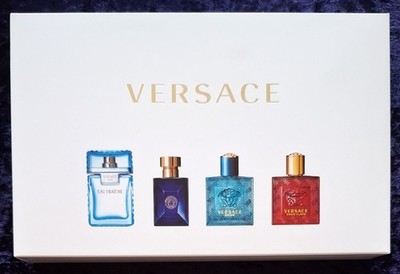 Versace Men Miniaturen Set Eau Fraiche+Dylan Blue+Eros EdT+Eros Flame - NEU &OVP