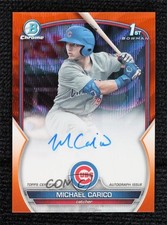 2023 Bowman Draft Orange Wave Refractor 12/25 Michael Carico #CDA-MCA Auto 11o2