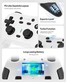 C5P Bluetooth Wireless Gamepad with Hall Effect Joysticks for Ultimate Control
