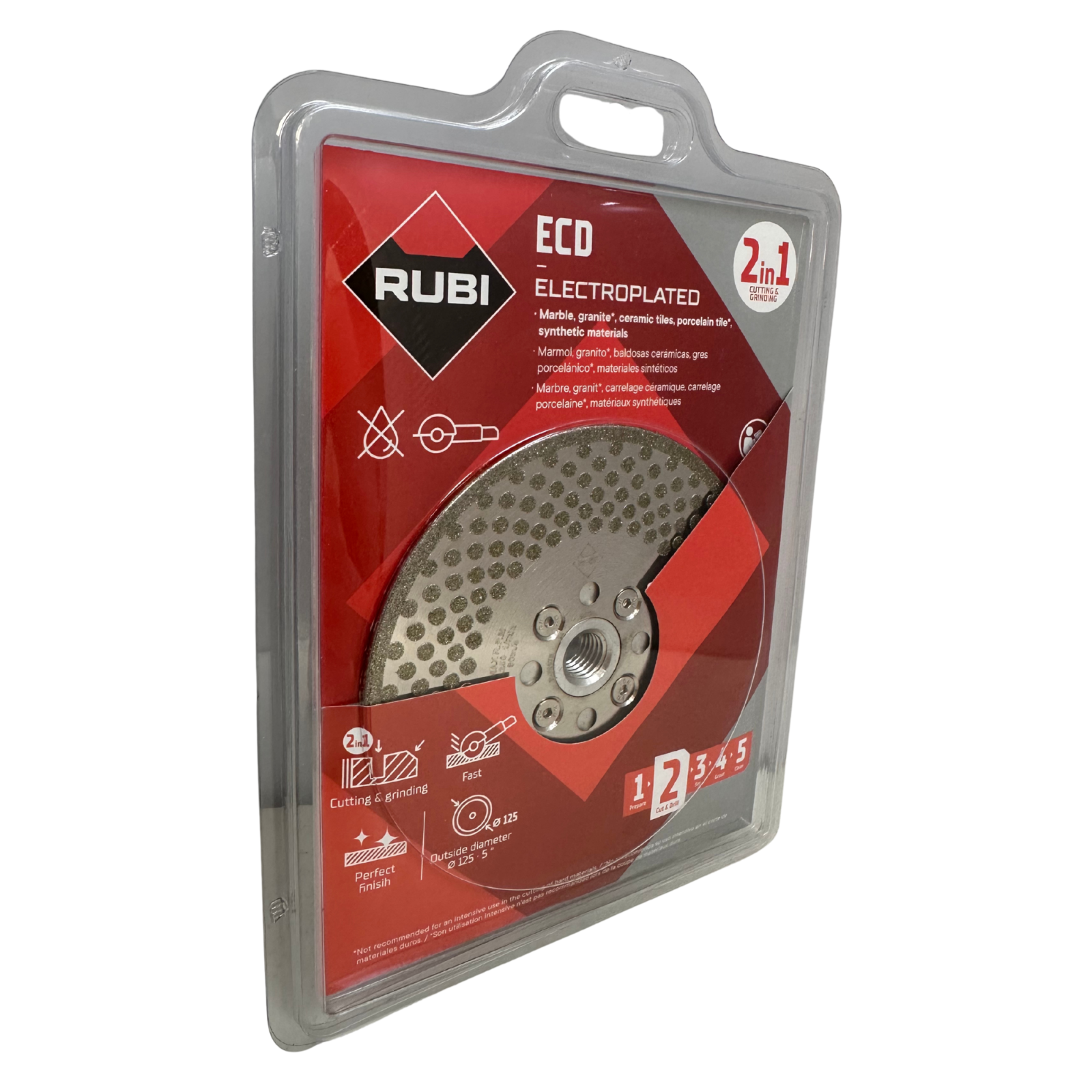 RUBI Diamanttrennscheibe ECD 125 mm Schleifscheibe 2in1 M14 31965
