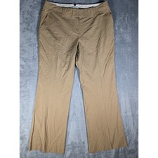 Ann Taylor LOFT Julie Tan Brown Wide Leg Career Trousers Women's Slacks Size 10