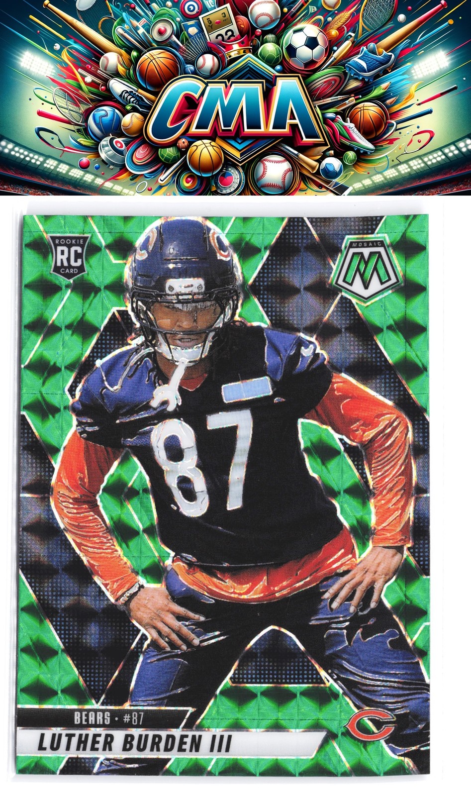 2025 Panini Mosaic #383 Luther Burden III Mosaic Green