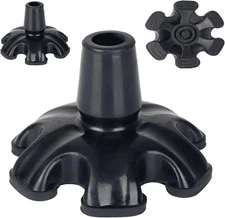 Walking Cane Tips 3/4 Inch Heavy Duty, Quad Cane Tips with 6 Support Feets, Rubb