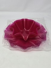 NOS TUPPERWARE HOT ON SPOT STRAVAGANTE PIATTO CON VOLANT E 2 CIOTOLE PACCHETTO ROSSO FUCSIA 