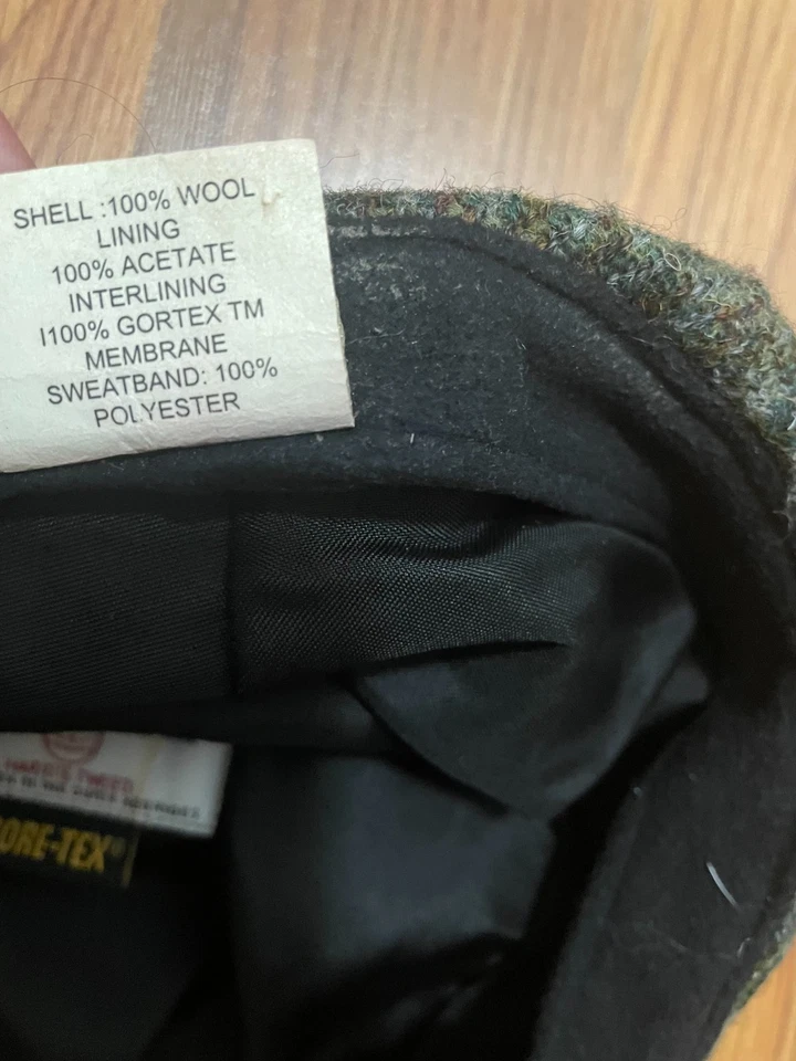 L.L.Bean Ivy Cap Mens Medium Harris Tweed Gore-Tex Waterproof Green - Image 4 of 4
