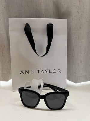 NWT ANN TAYLOR SUNGLASSES BLACK CAT EYE 