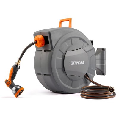 Retractable Garden Hose Reel, 1/2 inch x 65 ft Water Hose Reel Wall Mounted, ...