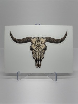 black rifle coffee company sticker- KC Cattle Collab Bull Skull
